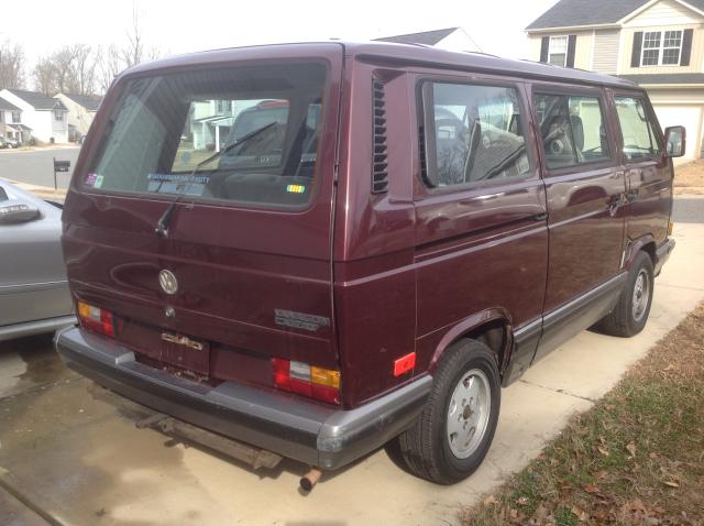 WV2YB0255MG001911 - 1991 VOLKSWAGEN VANAGON BU BURGUNDY photo 4