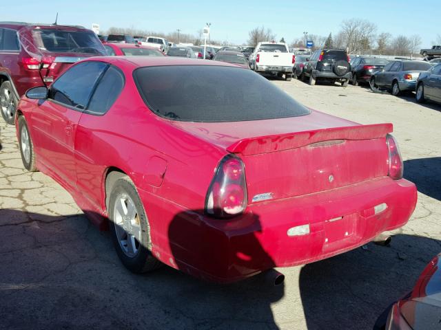 2G1WW12E339392434 - 2003 CHEVROLET MONTE CARL წითელი ფოტო 3