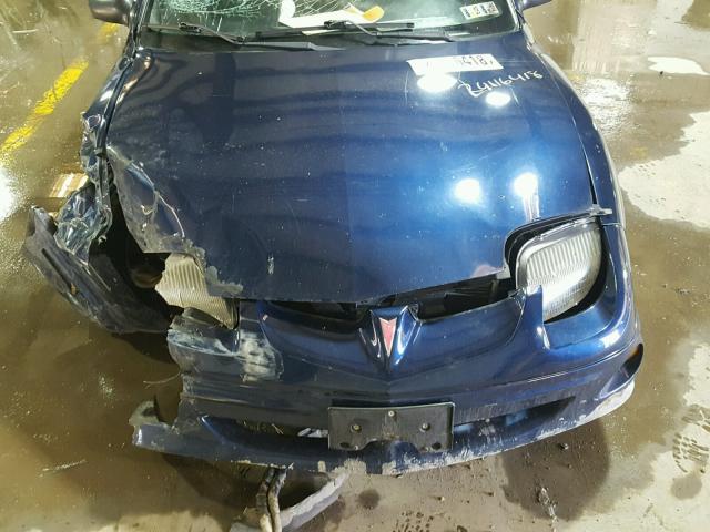 1G2JB524717132729 - 2001 PONTIAC SUNFIRE SE BLUE photo 7