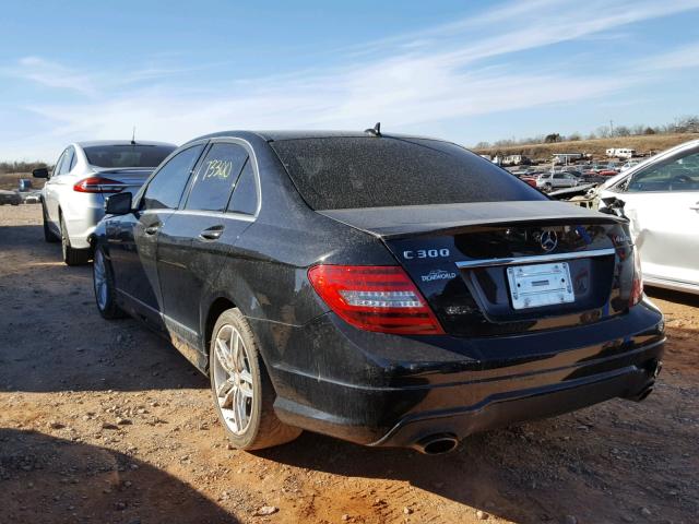 WDDGF8ABXDR248260 - 2013 MERCEDES-BENZ C 300 4MAT BLACK photo 3