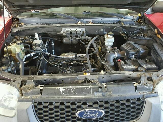 1FMYU02Z25KC52861 - 2005 FORD ESCAPE XLS RED photo 7