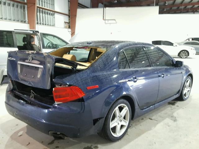 19UUA662X5A082140 - 2005 ACURA TL BLUE photo 4