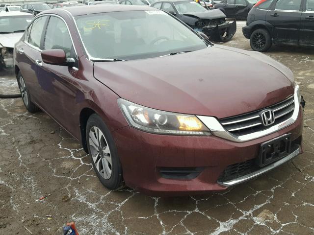 1HGCR2F38DA067785 - 2013 HONDA ACCORD LX MAROON photo 1