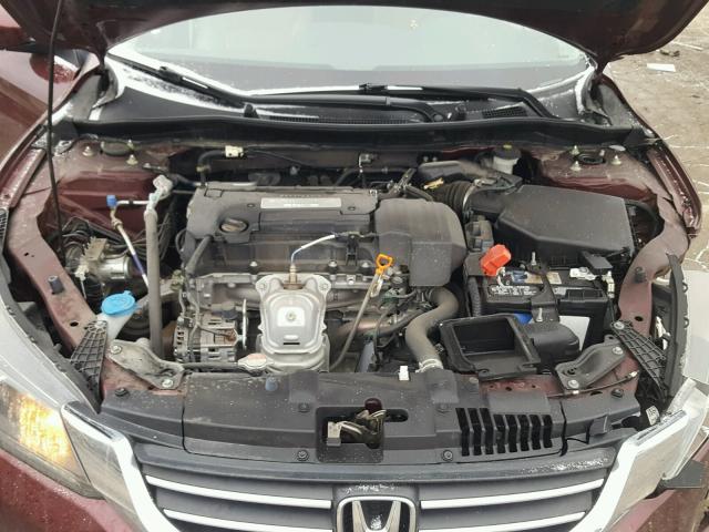 1HGCR2F38DA067785 - 2013 HONDA ACCORD LX MAROON photo 7