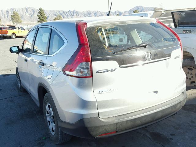 2HKRM4H38EH687062 - 2014 HONDA CR-V LX SILVER photo 3