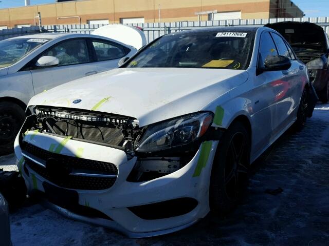 55SWF6EB2GU118843 - 2016 MERCEDES-BENZ C 450 4MAT WHITE photo 2