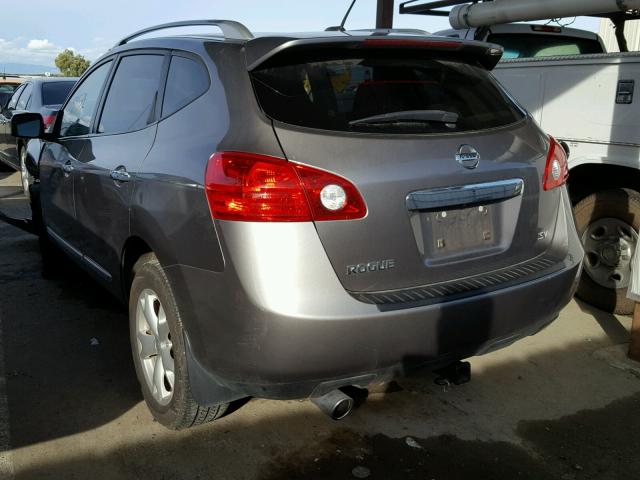 JN8AS5MT7BW577063 - 2011 NISSAN ROGUE S GRAY photo 3