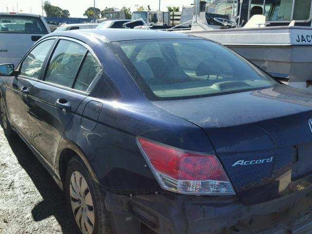 1HGCP2F33AA082535 - 2010 HONDA ACCORD LX BLUE photo 3