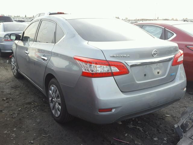 3N1AB7AP9DL728723 - 2013 NISSAN SENTRA S GRAY photo 3