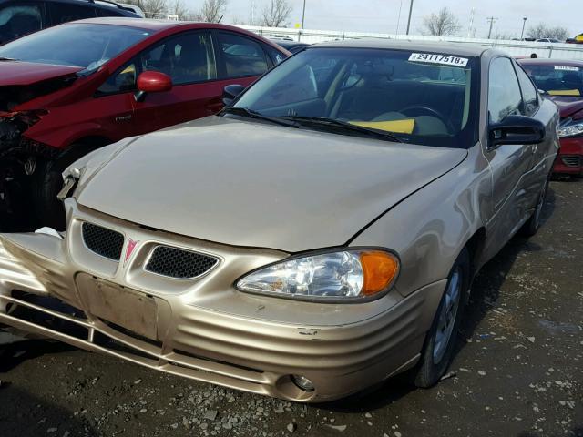 1G2NF12T31M594101 - 2001 PONTIAC GRAND AM S TAN photo 2