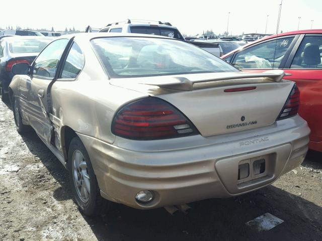 1G2NF12T31M594101 - 2001 PONTIAC GRAND AM S TAN photo 3
