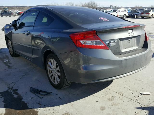 2HGFG3B89CH562779 - 2012 HONDA CIVIC EX GRAY photo 3