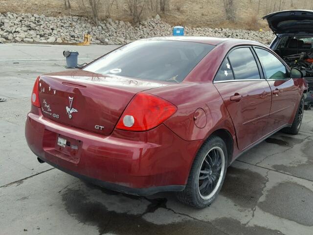 1G2ZH57N684201053 - 2008 PONTIAC G6 GT RED photo 4