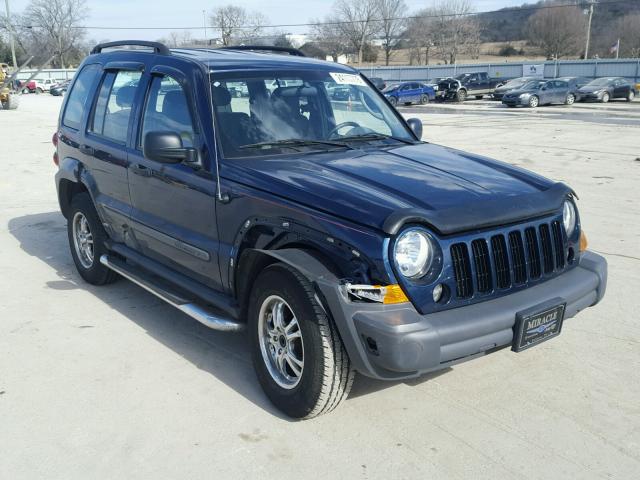 1J4GK48K85W506535 - 2005 JEEP LIBERTY SP BLUE photo 1