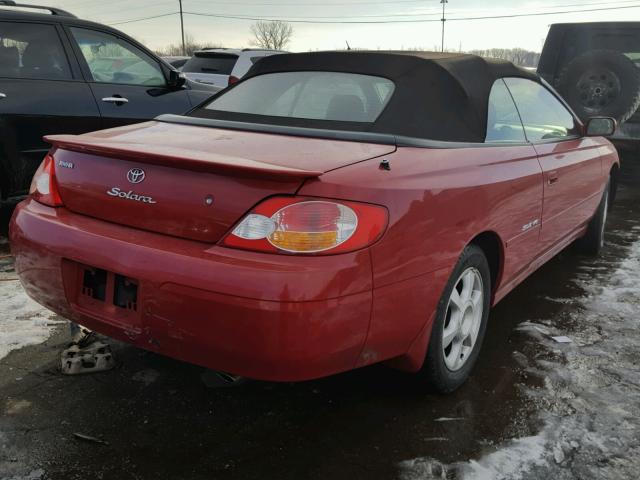 2T1FF28P82C598336 - 2002 TOYOTA CAMRY SOLA RED photo 4