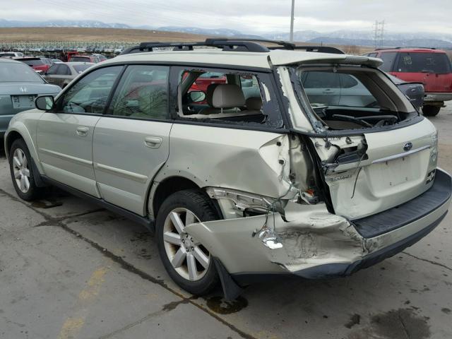 4S4BP62C077344309 - 2007 SUBARU LEGACY OUT BEIGE photo 3