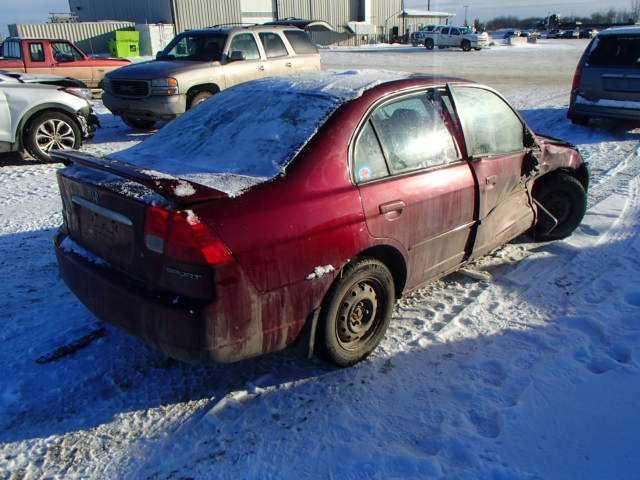 2HGES16803H918321 - 2003 HONDA CIVIC LX RED photo 4