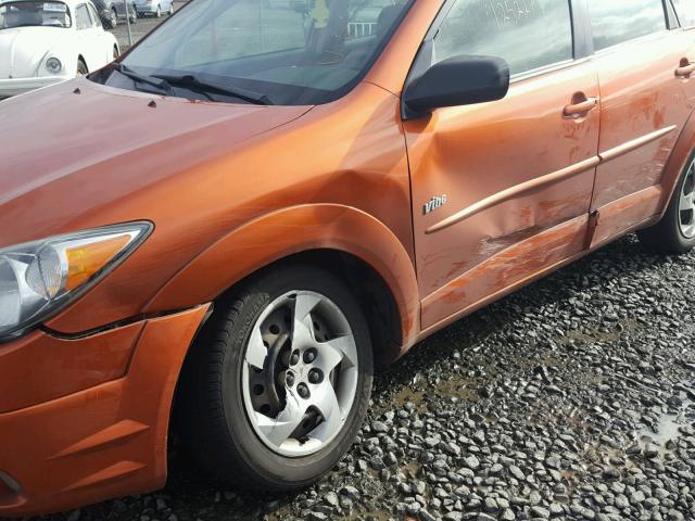 5Y2SL62814Z431423 - 2004 PONTIAC VIBE ORANGE photo 9