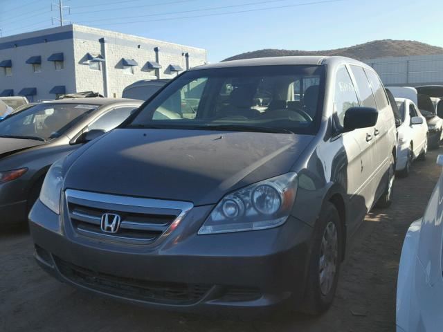 5FNRL38247B081893 - 2007 HONDA ODYSSEY LX GRAY photo 2