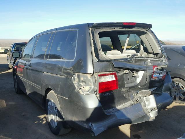 5FNRL38247B081893 - 2007 HONDA ODYSSEY LX GRAY photo 3