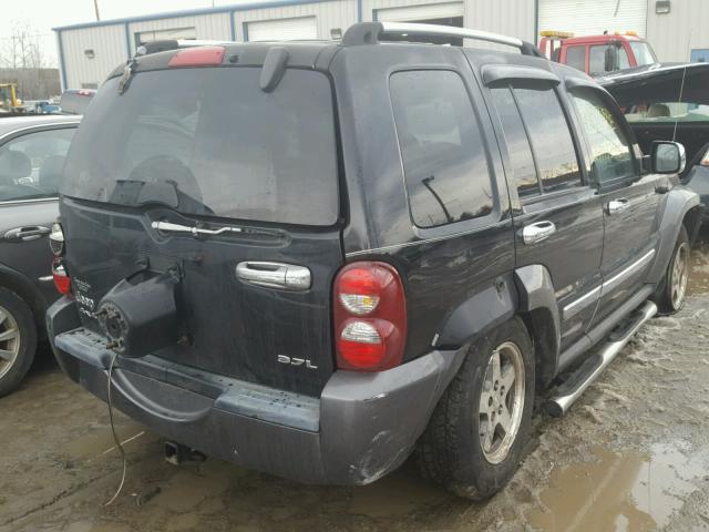 1J4GL48K66W190907 - 2006 JEEP LIBERTY SP BLACK photo 4