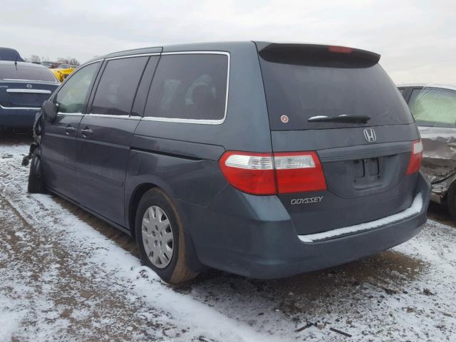 5FNRL38276B037210 - 2006 HONDA ODYSSEY LX BLUE photo 3