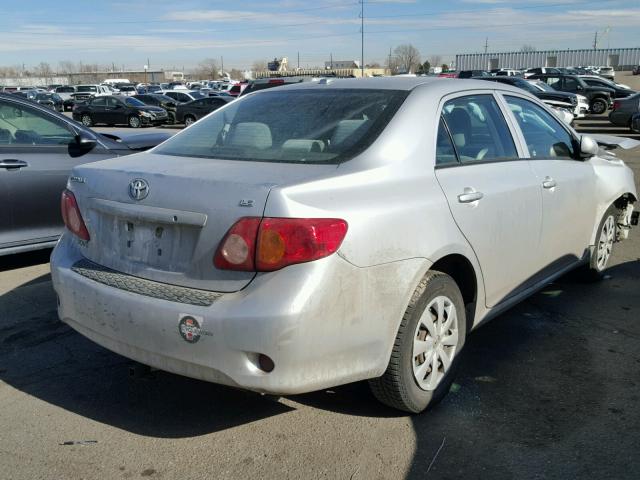 1NXBU40EX9Z046419 - 2009 TOYOTA COROLLA BA SILVER photo 4