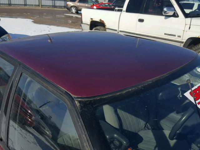 1G8ZH5596RZ347050 - 1994 SATURN SL1 MAROON photo 9