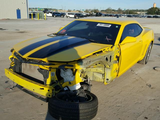 2G1FT1EW1A9167214 - 2010 CHEVROLET CAMARO SS YELLOW photo 2