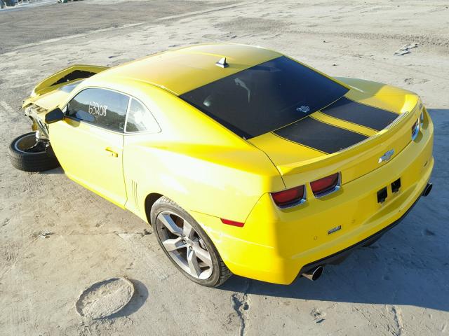 2G1FT1EW1A9167214 - 2010 CHEVROLET CAMARO SS YELLOW photo 3