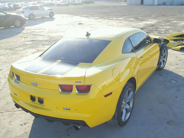 2G1FT1EW1A9167214 - 2010 CHEVROLET CAMARO SS YELLOW photo 4