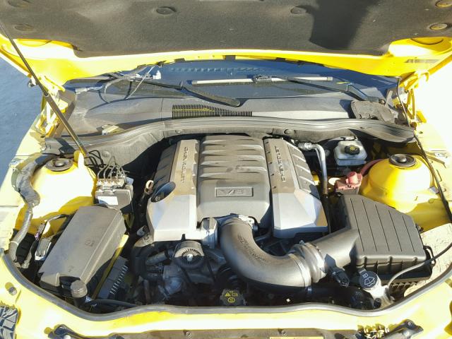 2G1FT1EW1A9167214 - 2010 CHEVROLET CAMARO SS YELLOW photo 7