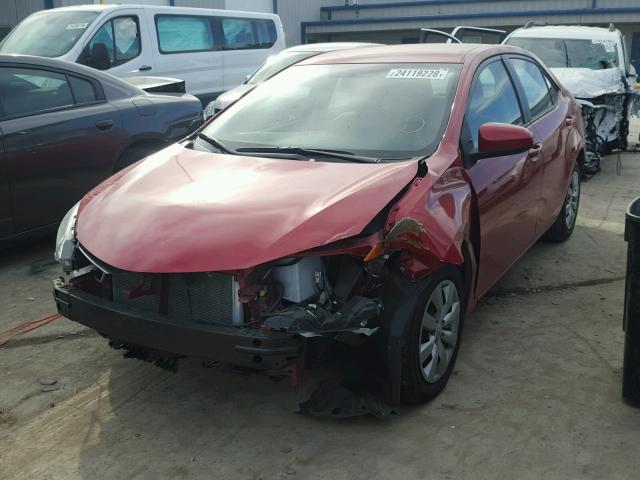 2T1BURHE5FC423009 - 2015 TOYOTA COROLLA L RED photo 2