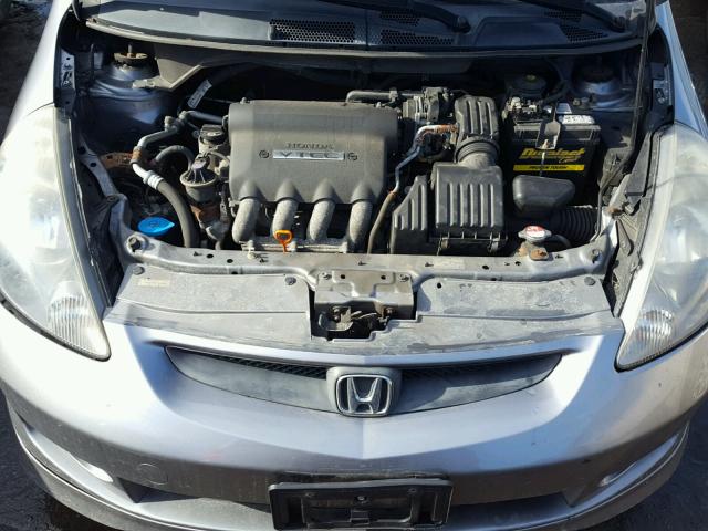 JHMGD38607S056384 - 2007 HONDA FIT S SILVER photo 7