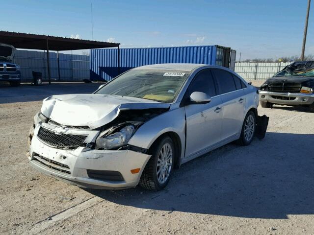 1G1PJ5SC9C7375518 - 2012 CHEVROLET CRUZE ECO SILVER photo 2