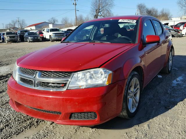 1C3CDZCB5CN260313 - 2012 DODGE AVENGER SX RED photo 2