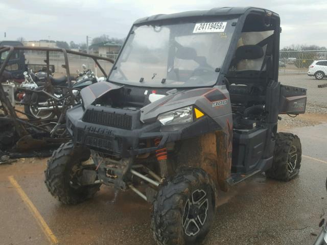 4XAUH9EA6EG860278 - 2014 POLARIS RANGER 900 GRAY photo 2