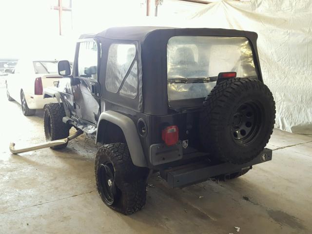 1J4FA29196P754085 - 2006 JEEP WRANGLER / BLACK photo 3