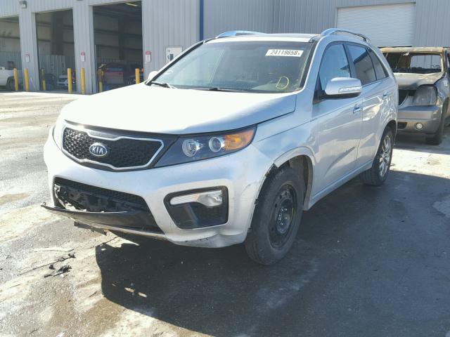 5XYKW4A29CG244419 - 2012 KIA SORENTO SX SILVER photo 2