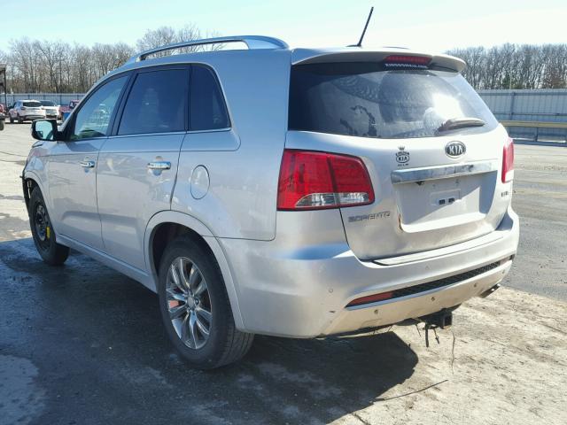 5XYKW4A29CG244419 - 2012 KIA SORENTO SX SILVER photo 3