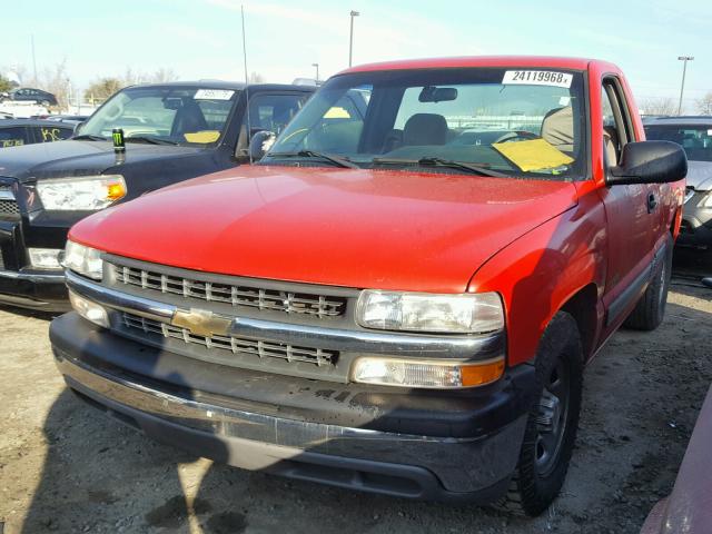 1GCEC14W6YZ194977 - 2000 CHEVROLET SILVERADO RED photo 2