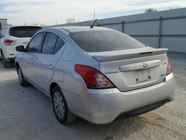 3N1CN7AP6FL859014 - 2015 NISSAN VERSA SILVER photo 3