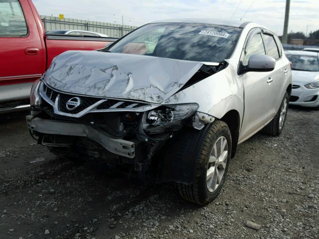 JN8AZ1MW2CW219871 - 2012 NISSAN MURANO S SILVER photo 2