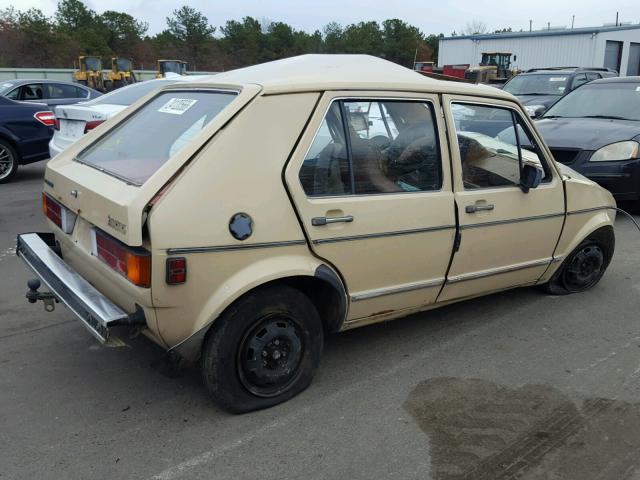 1VWFG0172BV105708 - 1981 VOLKSWAGEN RABBIT L C CREAM photo 4