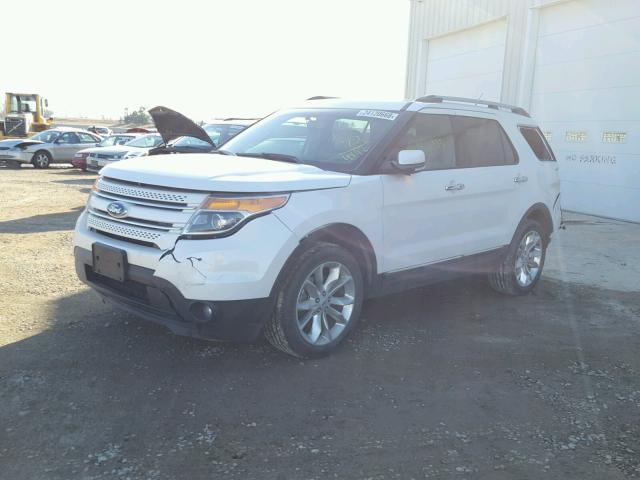 1FM5K8F89FGB24842 - 2015 FORD EXPLORER L WHITE photo 2