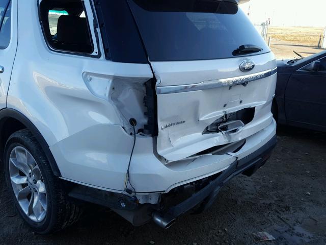 1FM5K8F89FGB24842 - 2015 FORD EXPLORER L WHITE photo 9