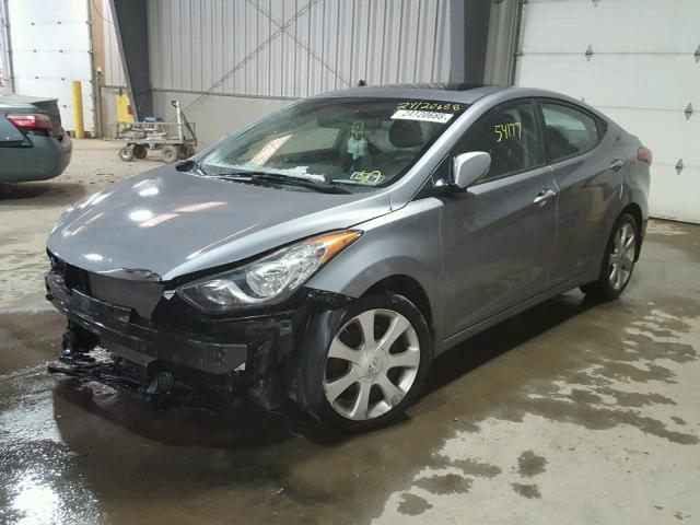 KMHDH4AE3CU476487 - 2012 HYUNDAI ELANTRA GL GRAY photo 2