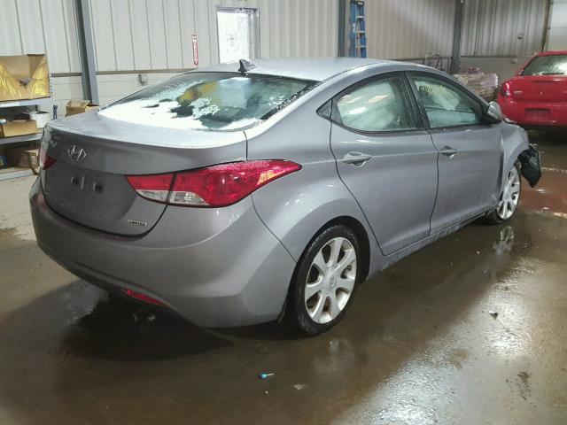 KMHDH4AE3CU476487 - 2012 HYUNDAI ELANTRA GL GRAY photo 4