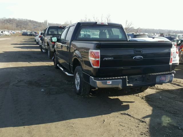 1FTRW12W39FA51645 - 2009 FORD F150 SUPER BLACK photo 3