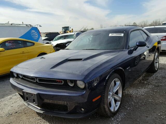 2C3CDZBT2HH555380 - 2017 DODGE CHALLENGER BLUE photo 2